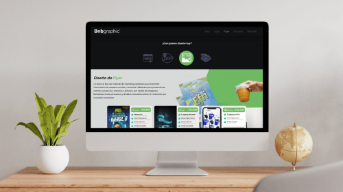 Sitio web desarrollado para Agencia de Diseño Gráfico BNB Graphic en Santiago de Chile